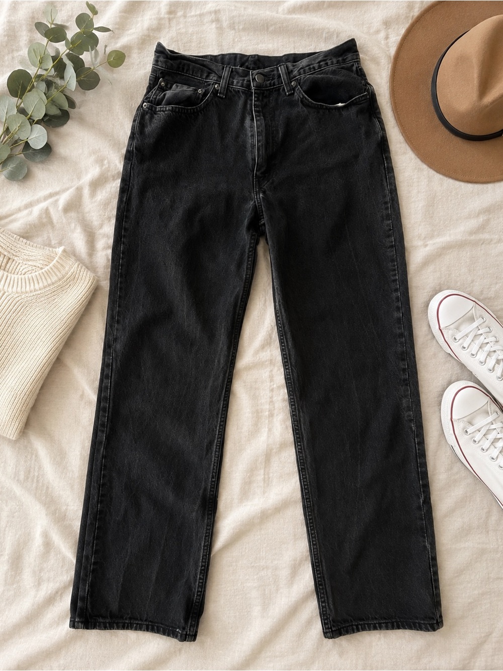 Levi’s 565 Black Jeans Men’s W32 L34 Loose Straight 100% Cotton